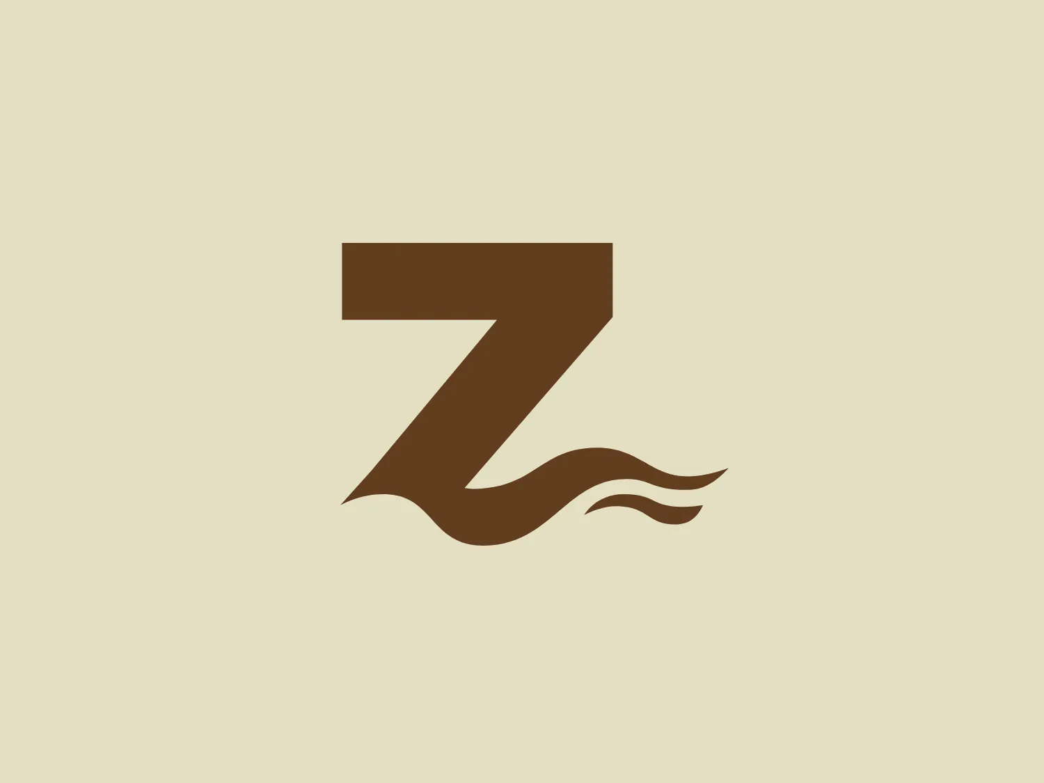 The Municipality of Zierbena logo features a stylized "Z" character combined with an abstract waving element, creating a dynamic and fluid appearance. The design exudes simplicity and elegance with clean lines for a modern aesthetic. The logo's solid, earthy brown color conveys stability and reliability, striking a balance between boldness and grace. A complementary background color is recommended to enhance the logo's earth tones without overpowering it.