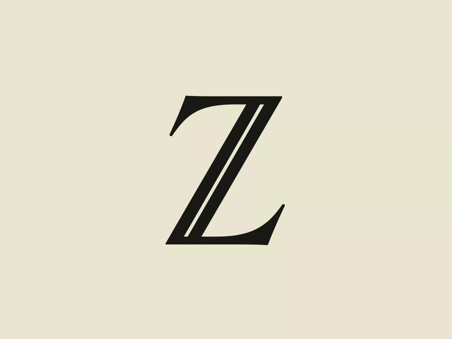 The image displays a bold, geometric logo consisting of a stylized letter "Z" for Die Zeit. The design is modern and minimalistic, with sharp angles and clean lines. The "Z" is structured with thick, black strokes that create a strong visual impact. The negative space and the weighting of the lines add a sense of balance and sophistication to the design, which would stand out well against a simple, light background that doesn't compete with the boldness of the black.