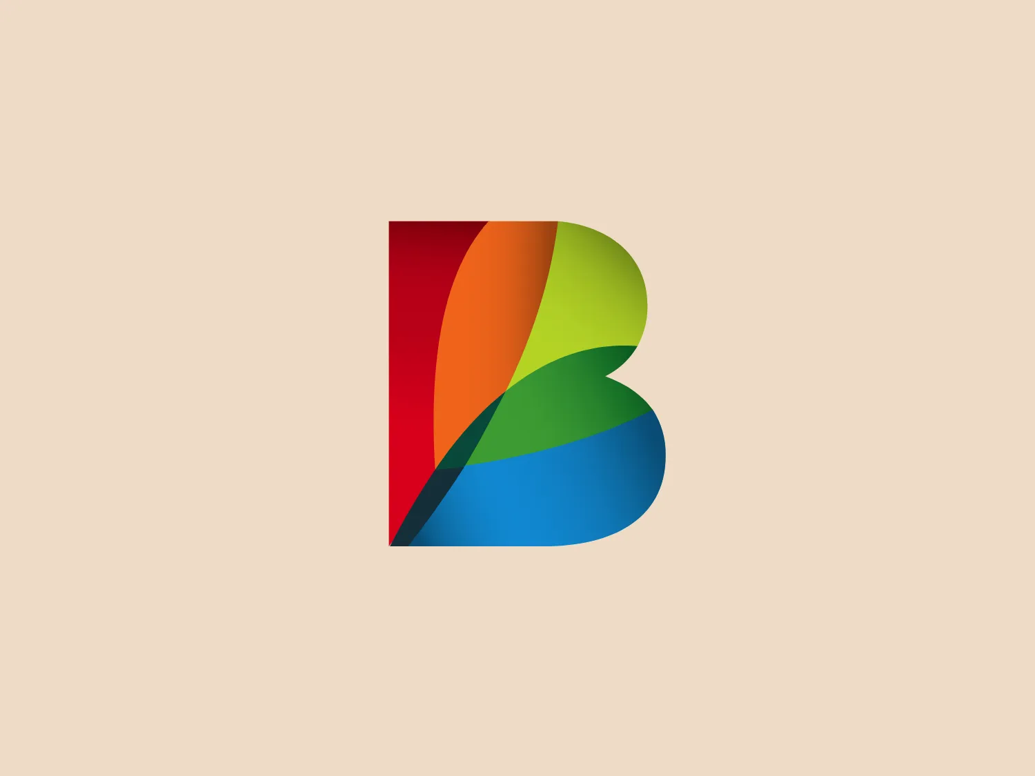 The Bloomin Brands logo is a stylized representation of the letter 'B', composed of overlapping geometric shapes with a ribbon-like 3D effect. It features a vibrant palette that transitions smoothly from red at the upper left corner through orange, yellow, and green, to a rich blue at the bottom part of the 'B'. The design conveys a sense of dynamism and modernity with its bright colors and sleek gradients. It has a professional and polished aesthetic with a hint of playfulness suggested by the color choice. Given the variety of hues in the Bloomin Brands logo, a background that is subtle and light would complement it well without competing for attention.