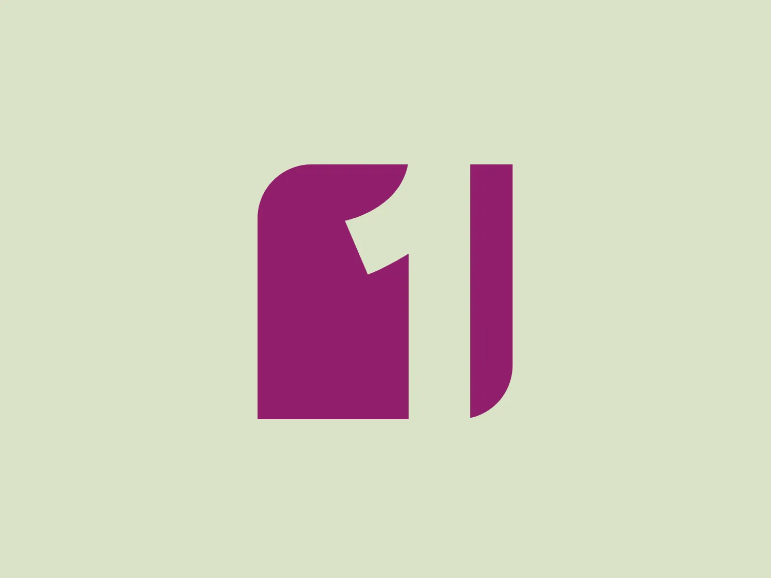 The image is of a modern and stylized logo consisting of two characters that resemble the letters 'C' and 'J'. The 'C' is designed with a notch cut out, giving it an open and contemporary look, while the 'J' extends beneath the 'C', underscoring it without touching. Both characters share the same height, creating a unified appearance. The First Business Bank logo uses a bold and saturated shade of purple, which conveys a sense of creativity and luxury. The angular cut on the 'C' adds a dynamic feel to the design. With its minimalist and clean lines, the logo embodies a sleek and professional aesthetic, suitable for various branding purposes.