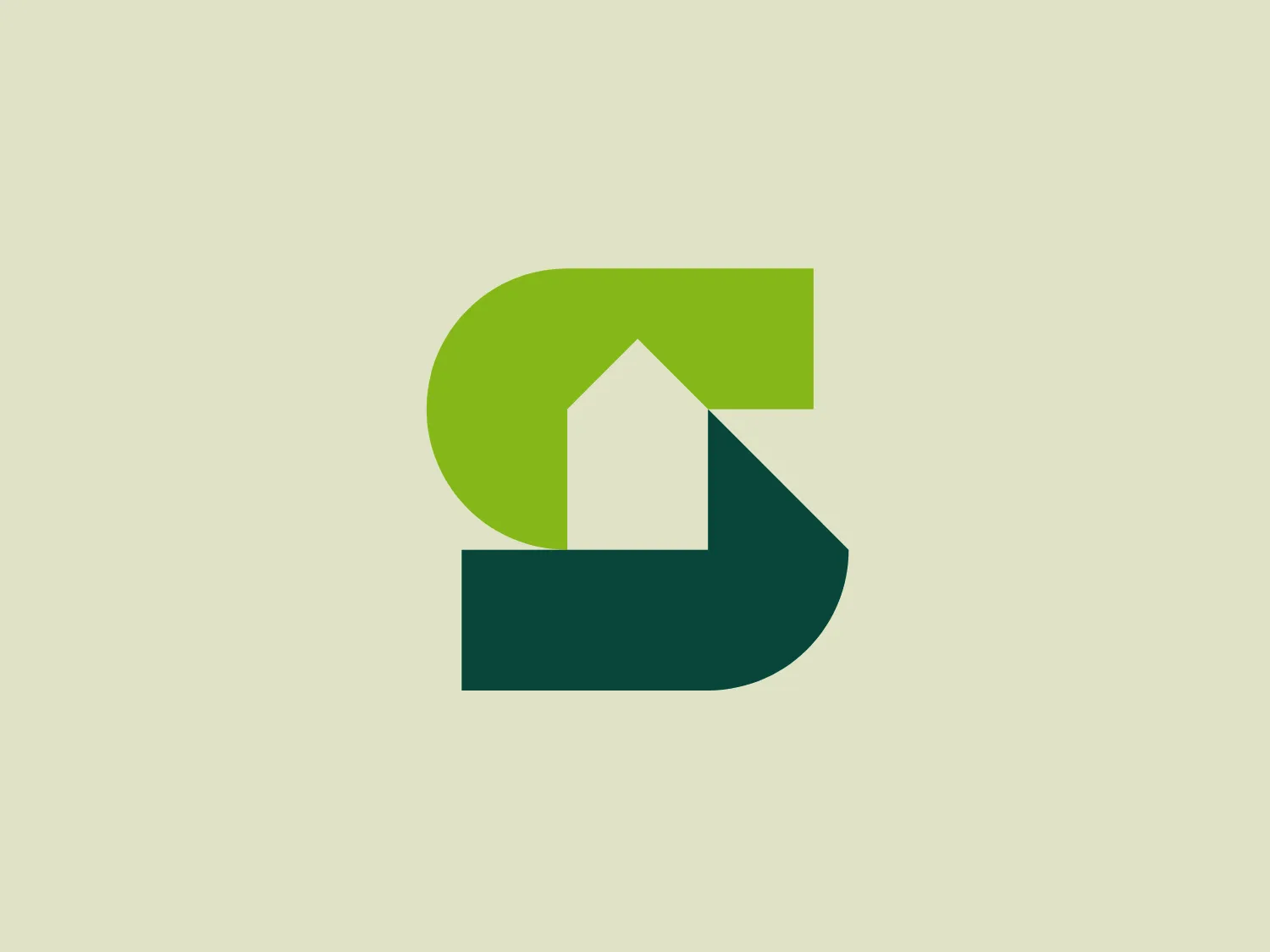 The Startblock logo consists of a stylized letter "S" made from two opposing shapes in contrasting colors. The top half is a vibrant green hue while the bottom half is a darker shade of green. The letter form is bold and modern with clean, straight lines and a geometric feel. The negative space in the center-right of the "S" cleverly forms an arrow pointing upwards, suggesting progress, precision, or upward movement, often associated with growth or success. The design is sleek, simple, and effectively conveys a sense of dynamism and professionalism.