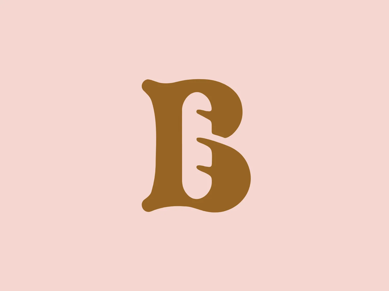 The Broodje van Eigen Deeg logo is a stylized lowercase letter 'e' with a fluid and organic design. It has a bold, serif-like structure at the top, transitioning into a softer and rounded form towards the bottom. The color of the logo is a solid, earthy shade of brown, giving it a warm and inviting aesthetic. The overall design is modern yet friendly, with a touch of elegance due to the contrast between the thick and thin strokes of the letterform. Considering the warmth of the brown color, a complementary background that would not overshadow the Broodje van Eigen Deeg logo could be a gentle off-white with a hint of pink to add a subtle contrast while maintaining an overall soft appearance.