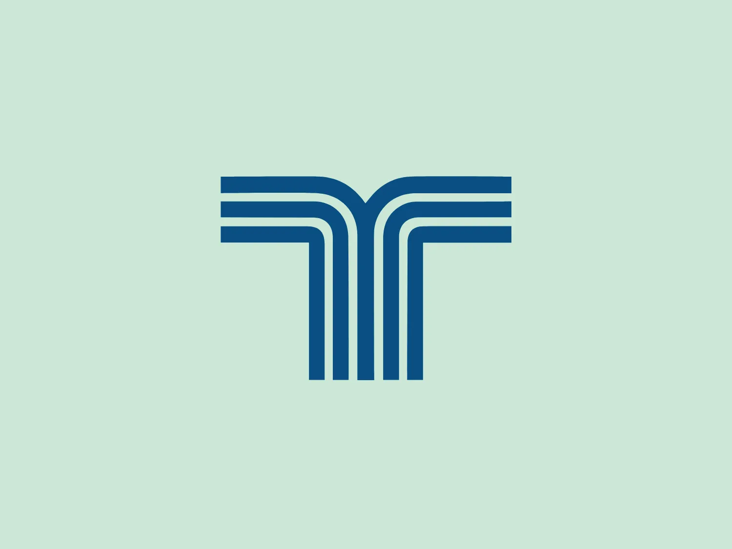 The Telebrasil logo is a modern and stylized uppercase letter "T" design, featuring uniform, intersecting lines of varying lengths to form the letter. The monochromatic blue color scheme, with distinct gradient-like effect, creates a minimalistic and corporate aesthetic, symbolizing precision and professionalism. The "T" is created by negative space between the lines, forming a clean and recognizable shape.