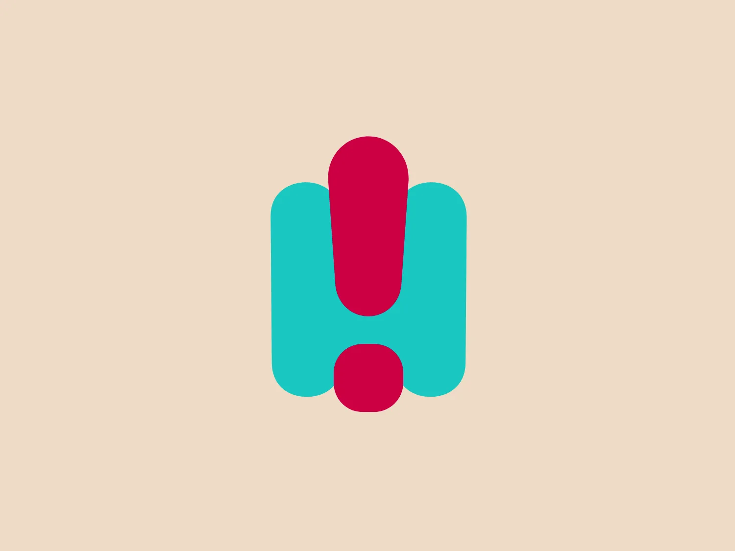 The Hit Network logo showcases a stylized representation of the lowercase letter 'm' created with geometric shapes. Two teal, rounded rectangles are positioned vertically alongside each other, intersected by a bold magenta oval that extends below to form the lower half of the 'm.' A smaller magenta circle at the bottom completes the character. The design is modern and simple, utilizing playful negative space and a contrasting color palette, giving the logo a dynamic and fresh look while conveying a sense of innovation and approachability.