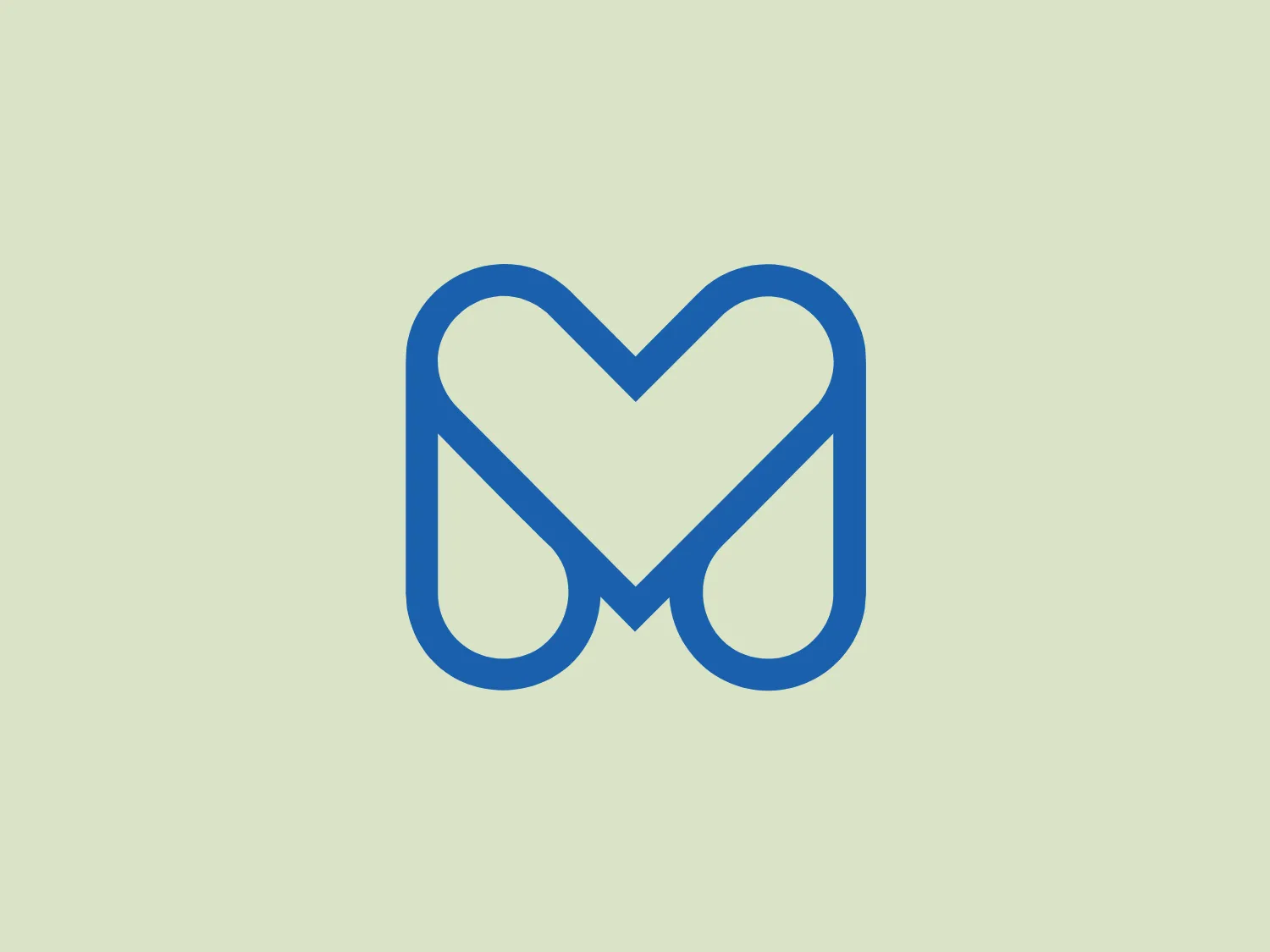 The Municipality of Marín logo depicts a stylized representation of the letter "M" that forms a heart shape. Executed in a single, continuous line with rounded edges, the design cleverly integrates the initial and a universally recognized symbol for love or affection. The medium shade of blue gives the logo a crisp, modern vibe, appealing to a contemporary aesthetic while conveying a sense of connectivity and approachability.