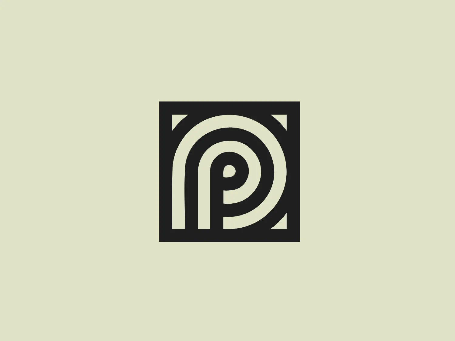 The Proyance logo is a bold, two-dimensional design featuring a stylized representation of letters, possibly an "R" and a "P" intertwined within a square border. The central figure is composed of strong, continuous lines that create a sense of movement and fluidity, with the loop of the "R" merging with the "P." The design is modern and simplistic, emphasizing clarity and impact. The color is a vivid red, which stands out and suggests energy, passion, or excitement. The use of negative space is clever, with the interior shapes of the letters contrasting against the red to create a striking visual effect.